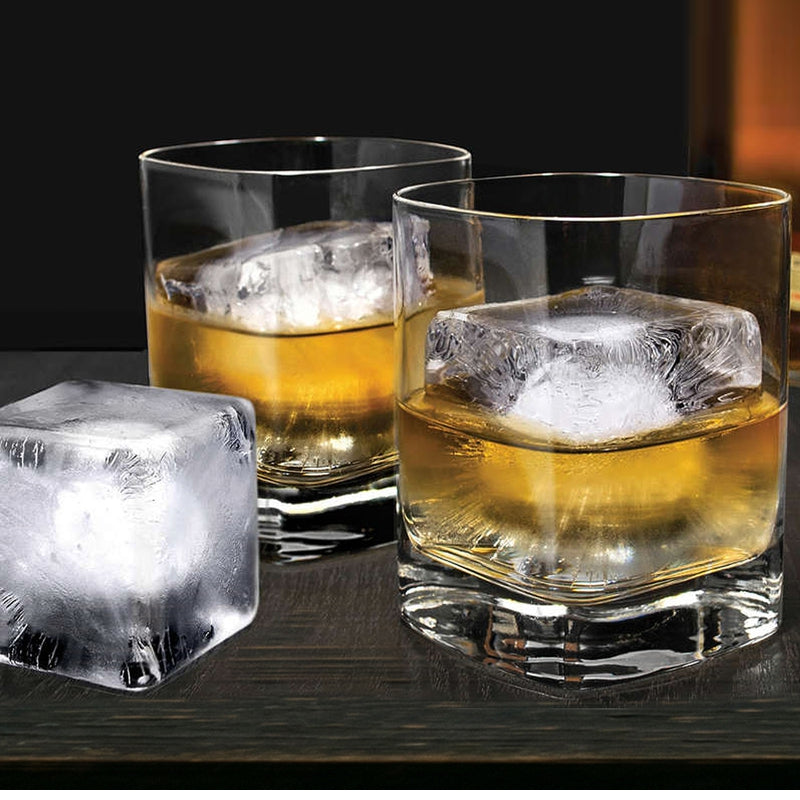 BAR Lot de 2 grands bacs à glaçons carrés - OGGI - Moule à glaçons - - La Guilde Culinaire