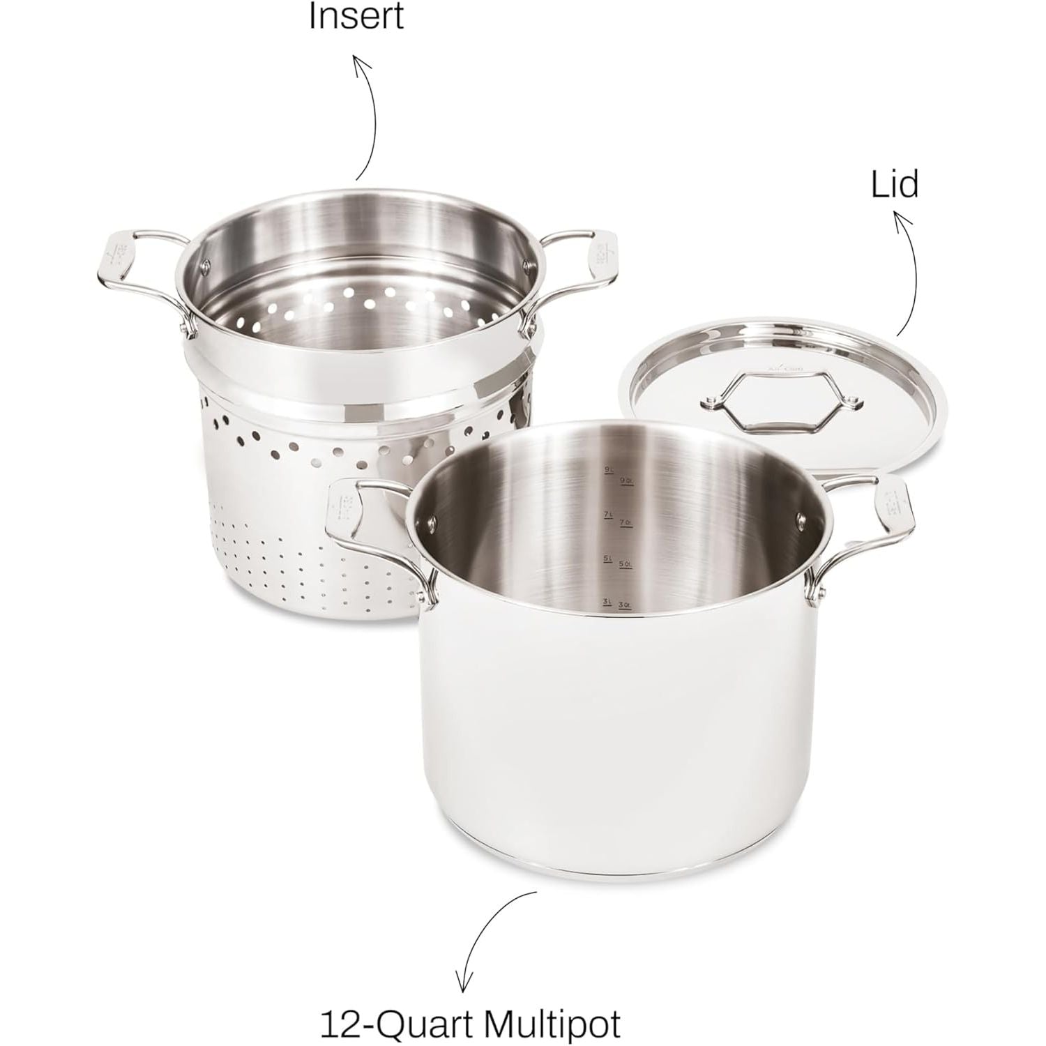 All-Clad 12L Multipot avec insert & couvercle - All-Clad - Batterie de cuisine - - La Guilde Culinaire