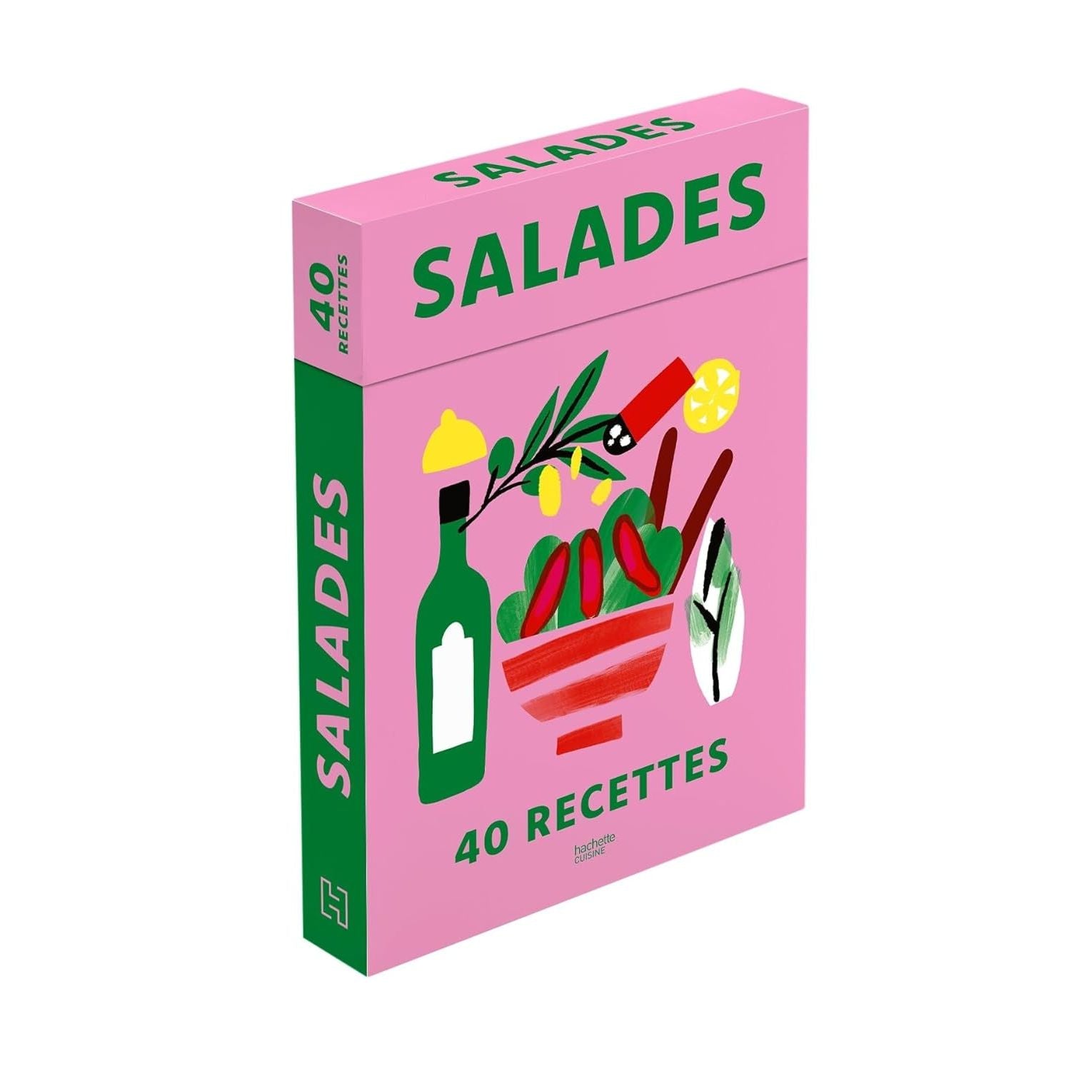 Coffret fiche - Salades - Marabout - Livre de cuisine - - La Guilde Culinaire