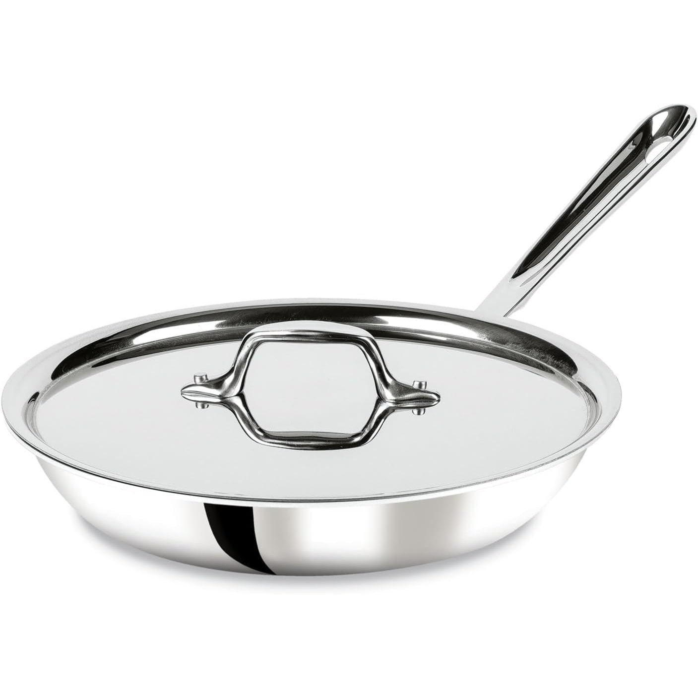 Poêle à frire en acier inoxydable D3 avec couvercle 25.4 cm / 10 po - All-Clad - Poêle à frire - 41106 - 8701005167 - La Guilde Culinaire