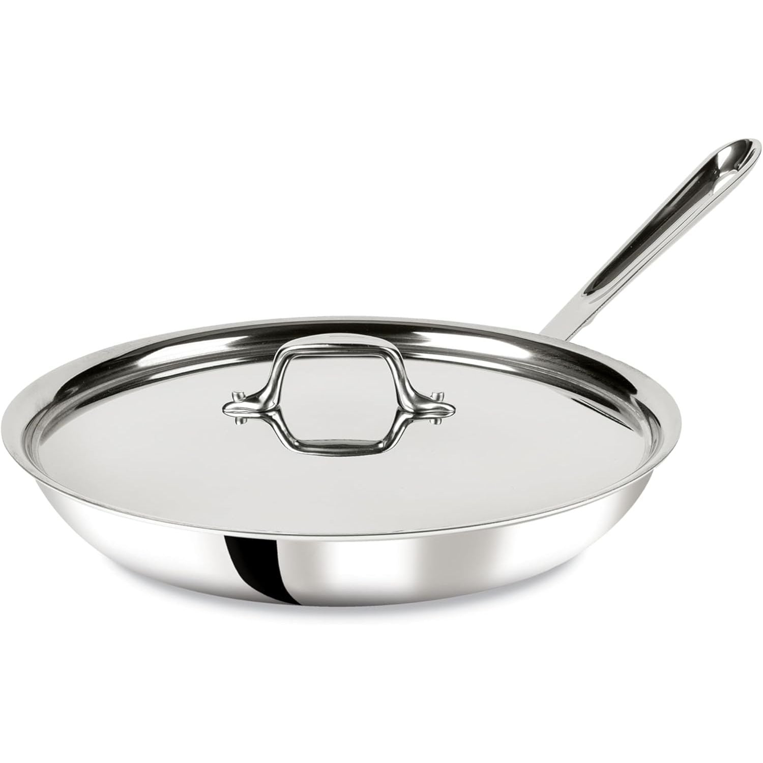 Poêle à frire en acier inoxydable D3 avec couvercle 30.4 cm / 12 po - All-Clad - Poêle à frire - 41126 - 8701005165 - La Guilde Culinaire