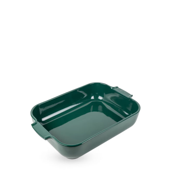 APPOLIA - Plat four céramique rectangle 36 cm - 14.25 po Vert Forêt - Peugeot - Plat pour four - 62071 - La Guilde Culinaire