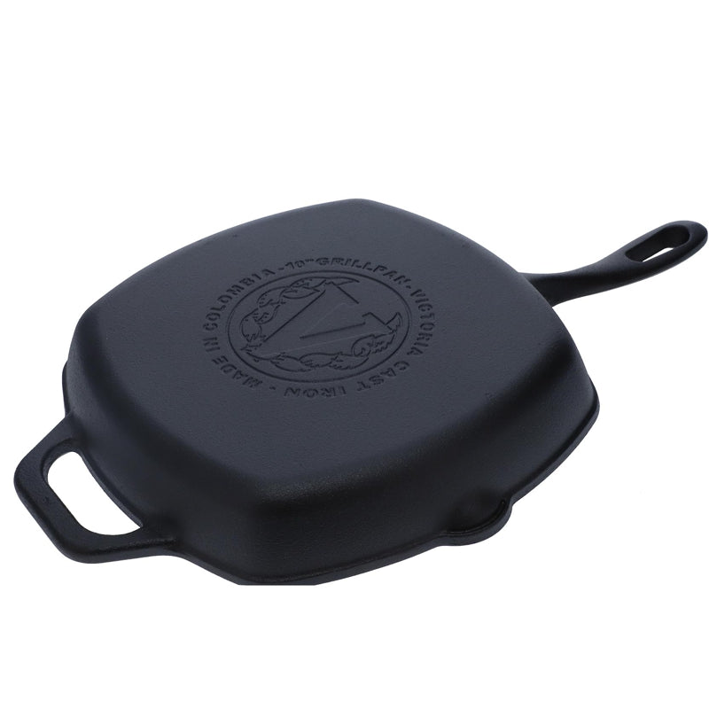 Poêle gril en fonte - 25 cm - Victoria - Poêle en fonte - - La Guilde Culinaire