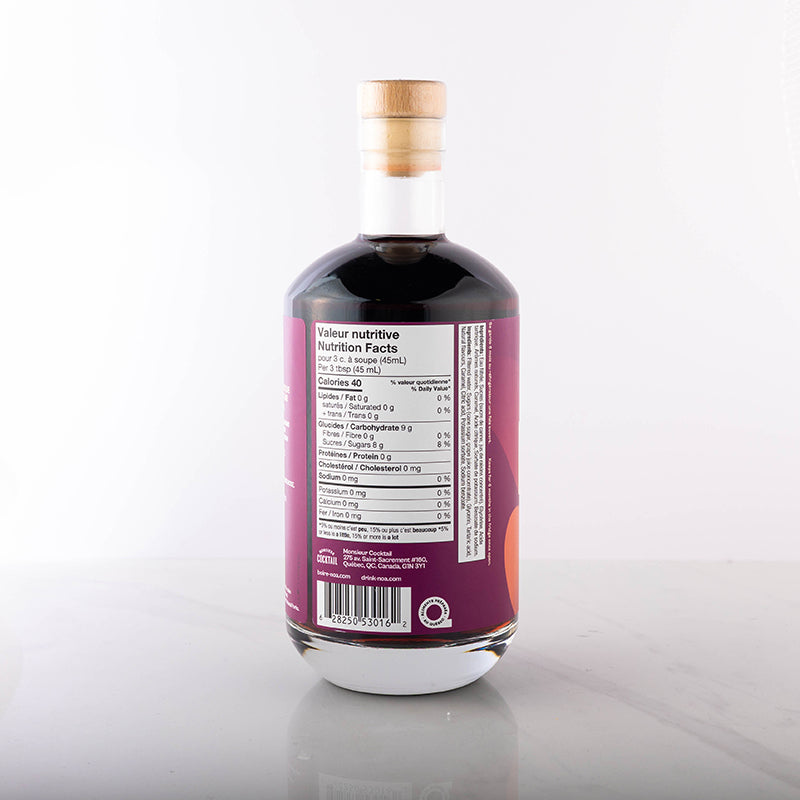 Vermouth rouge sans alcool - 700ml    - Monsieur Cocktail - Spiritueux sans alcool -  - La Guilde Culinaire