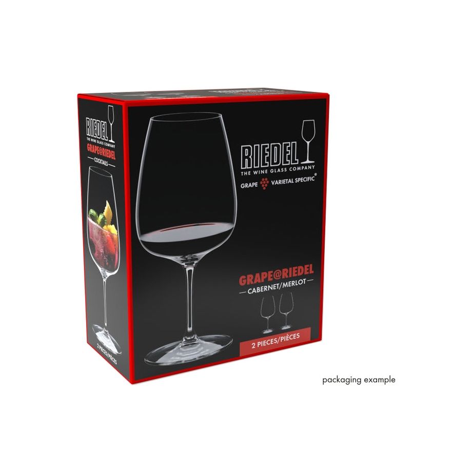 Ensemble de 2 verres Riedel  à vin rouge cabernet/merlot/cocktails - Grape    - Riedel - Verre à vin -  - La Guilde Culinaire