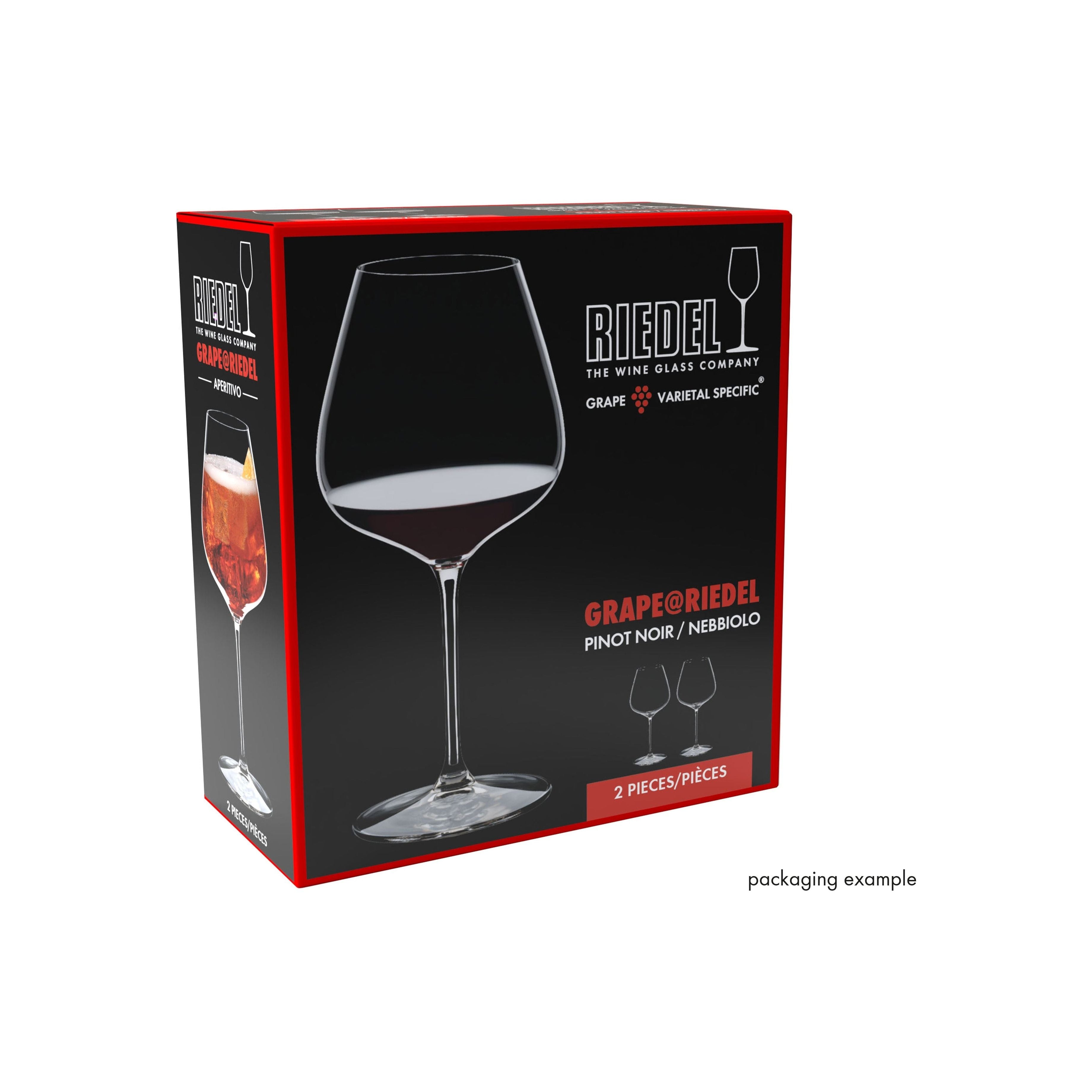 Ensemble de 2 verres Riedel à vin rouge pinot noir/nebbiolo/aperitivo - Grape    - Riedel - Verre à vin -  - La Guilde Culinaire
