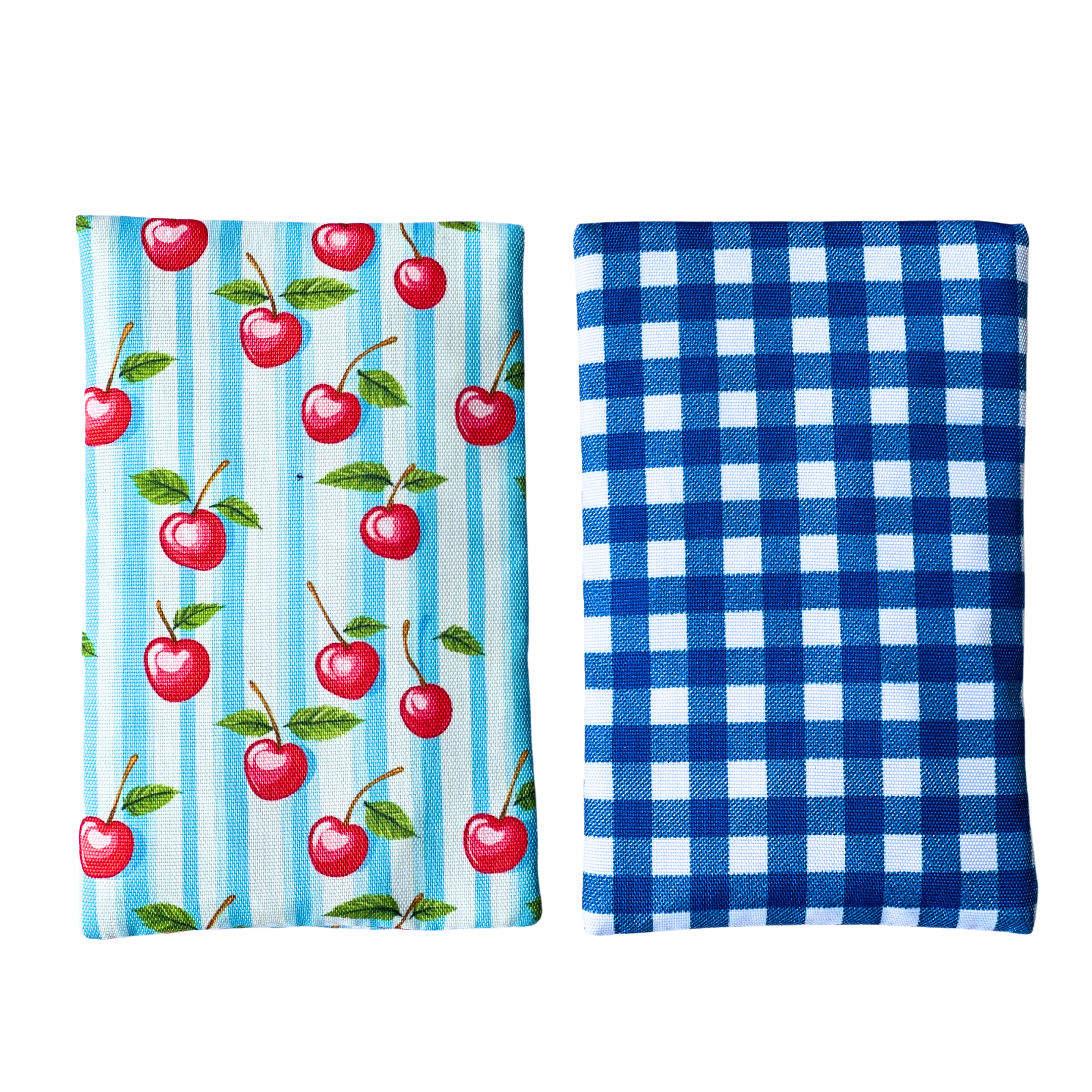 Lot de 2 blocs réfrigérants en gel avec housses en tissu - Vichy & Cerises - Yumbox - Boîte à repas - - La Guilde Culinaire