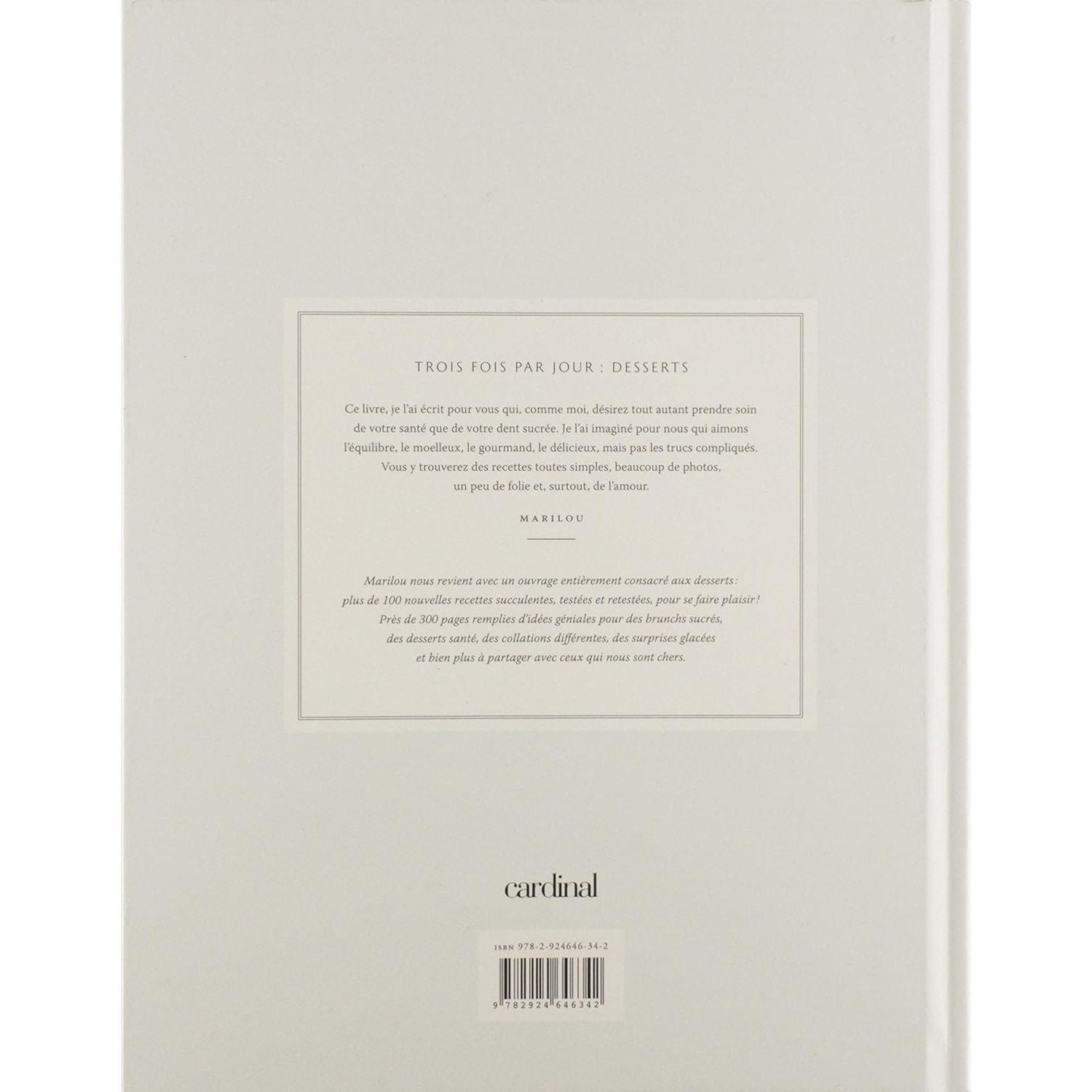 3 fois par jour : desserts - Cardinal Ed. - Livre de cuisine - - La Guilde Culinaire