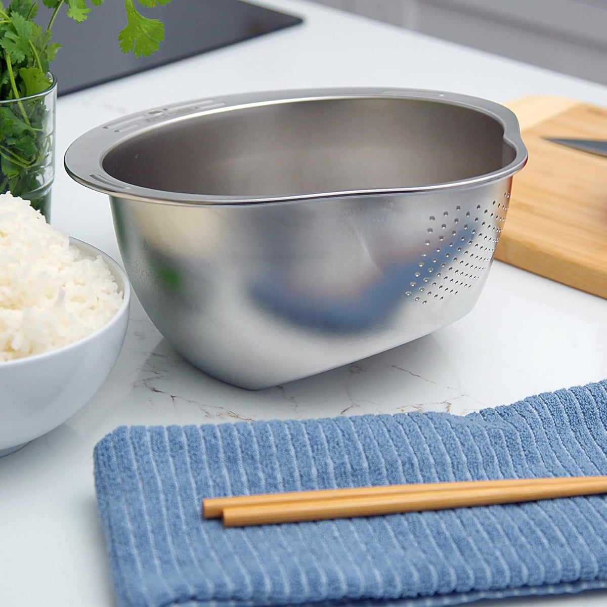 Passoire à riz en acier inoxydable - Joyce Chen - Passoire et écumoire - - La Guilde Culinaire