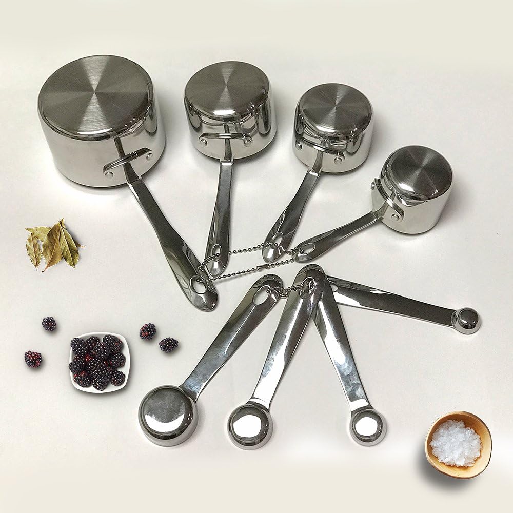 Ensemble de 8 tasses et cuillères à mesurer - All-Clad - Tasse & Cuillère à mesurer - - La Guilde Culinaire