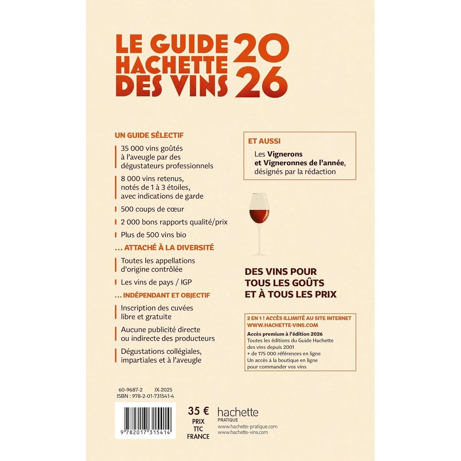 Coffret Guide Hachette des Vins 2026 - Hachette Ed. - Livre d'alcool et boisson - - La Guilde Culinaire