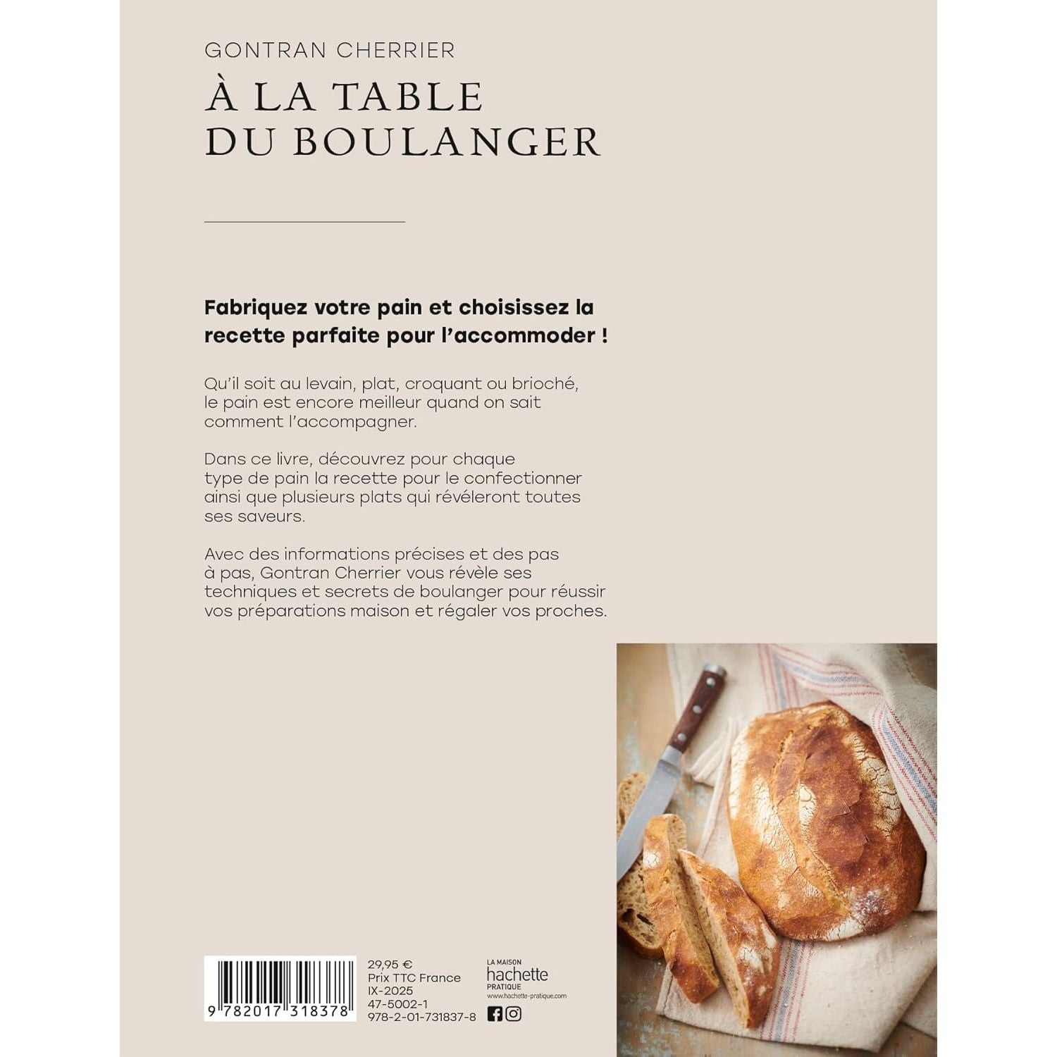 À la table du boulanger - Hachette Ed. - Livre de cuisine - - La Guilde Culinaire