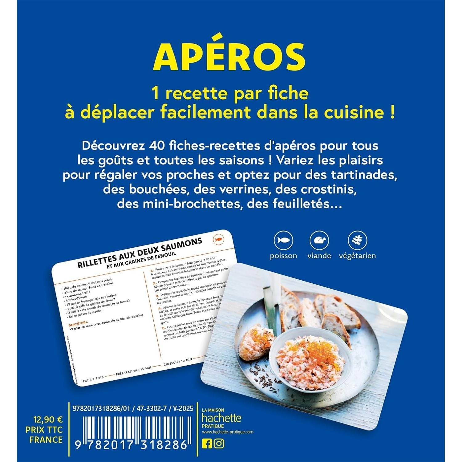 Coffret fiche - Apéros - Marabout - Livre de cuisine - - La Guilde Culinaire