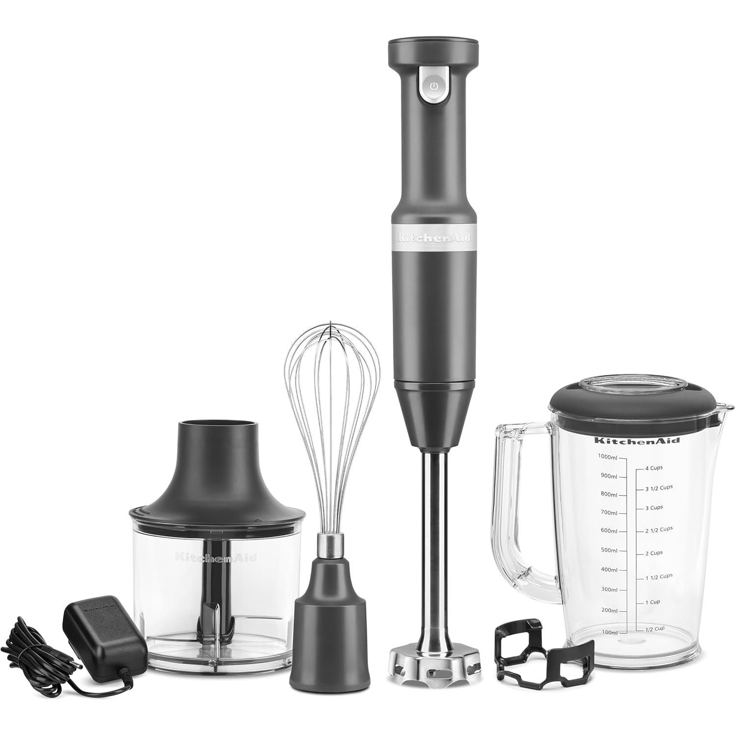 Mélangeur à main sans fil à vitesses variables * Gris anthracite mat - Kitchenaid - Mélangeur à main - KHBBV83DG - La Guilde Culinaire