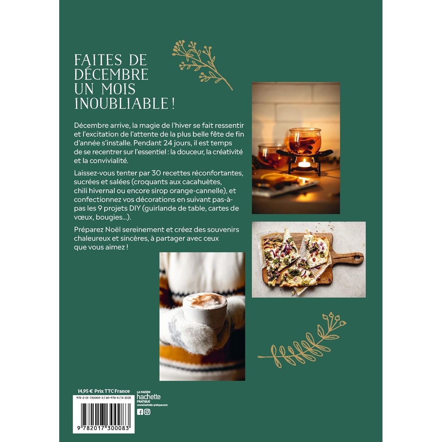 Préparer Noël – Recettes et DIY de l’Avent - Hachette Ed. - Livre de cuisine - - La Guilde Culinaire