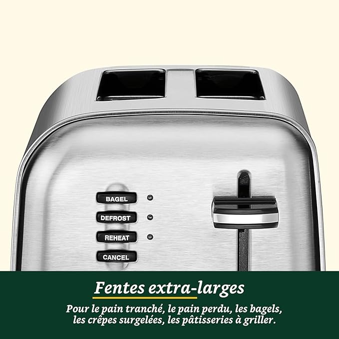 Grille-pain compact à 2 tranches en Métal - Cuisinart - Grille-pain - - La Guilde Culinaire