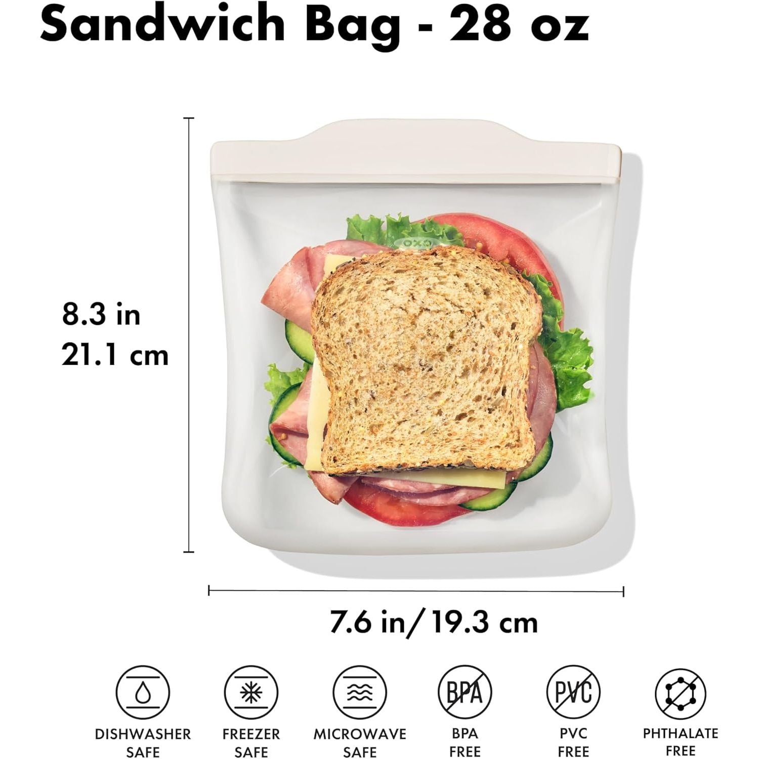 Sac à Sandwich réutilisable - OXO - Sac à lunch réutilisable - - La Guilde Culinaire