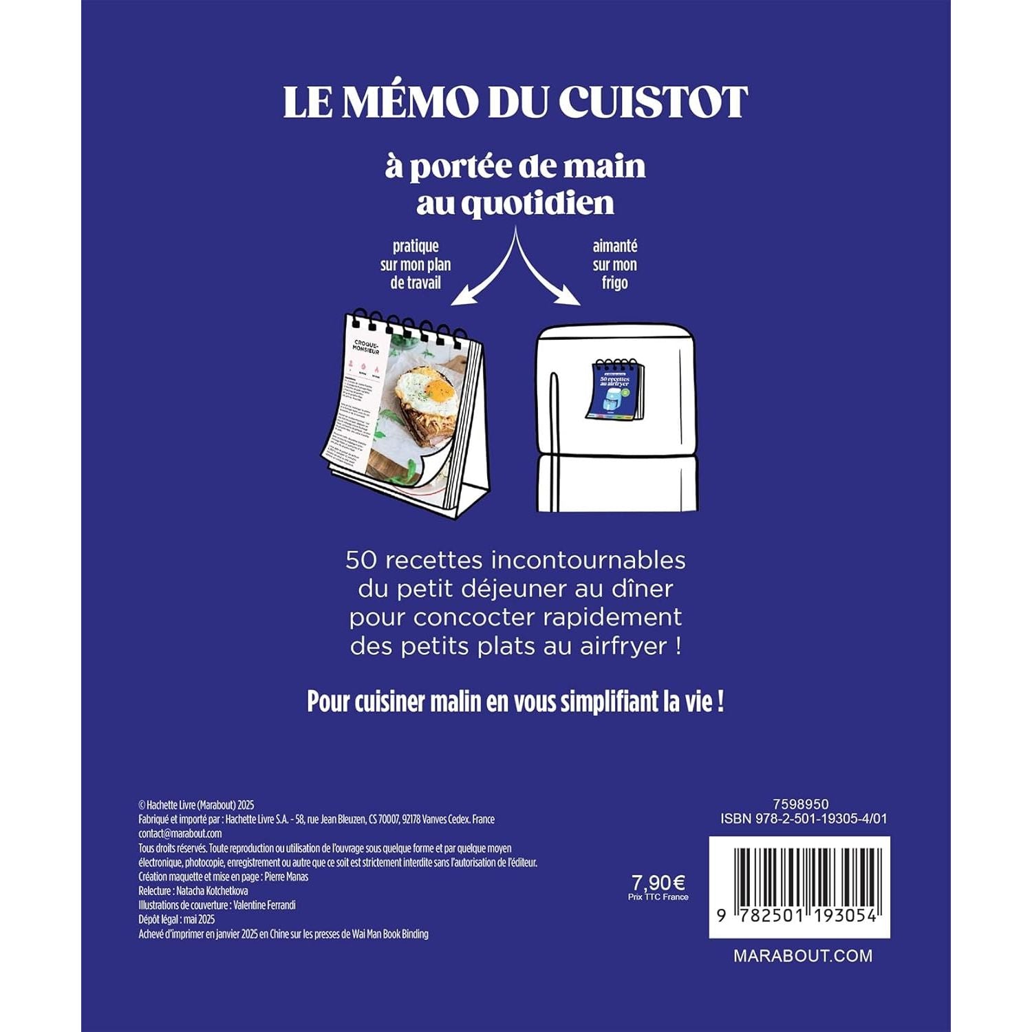 Le mémo du cuistot - Airfryer - Marabout - Livre de cuisine - - La Guilde Culinaire