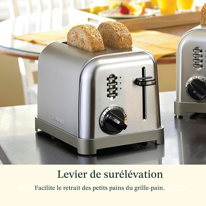 Grille-pain compact à 2 tranches en Métal - Cuisinart - Grille-pain - - La Guilde Culinaire