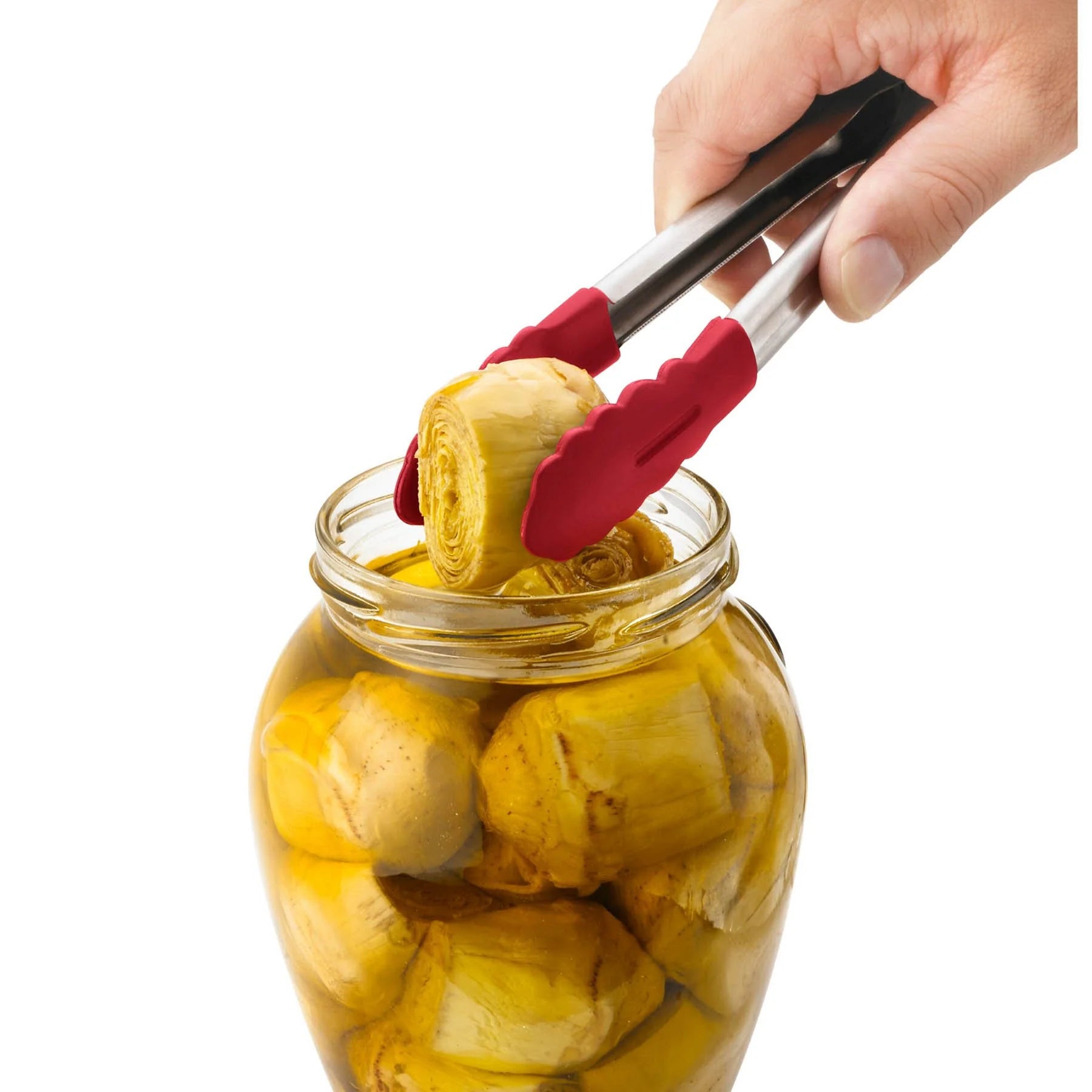 Pince Piccolo (Mini) en silicone rouge 7"    - Cuisipro - Pince de service -  - La Guilde Culinaire