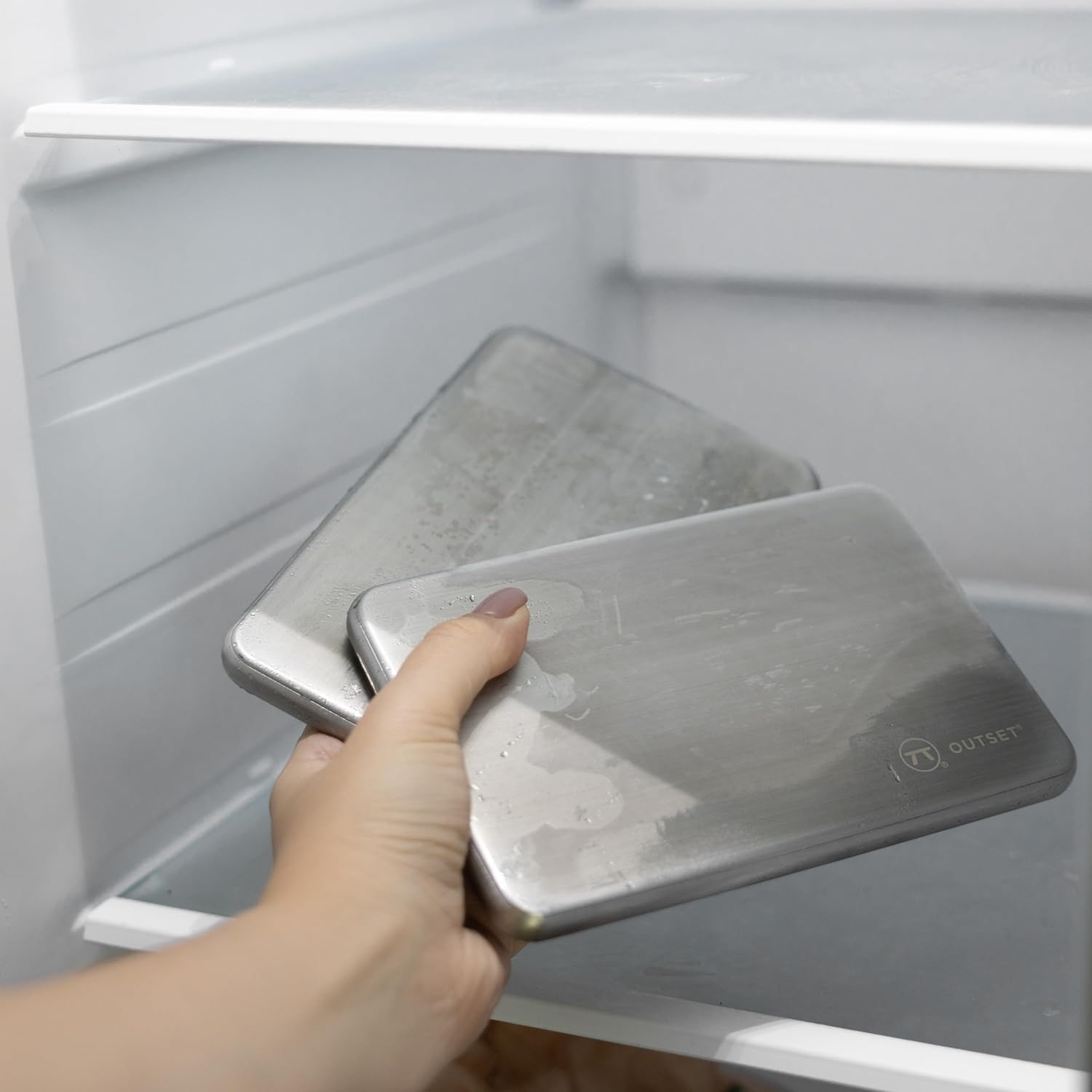 Ensemble de 2 blocs réfrigérants en acier inoxydable    - Outset - Bloc réfrigérant -  - La Guilde Culinaire