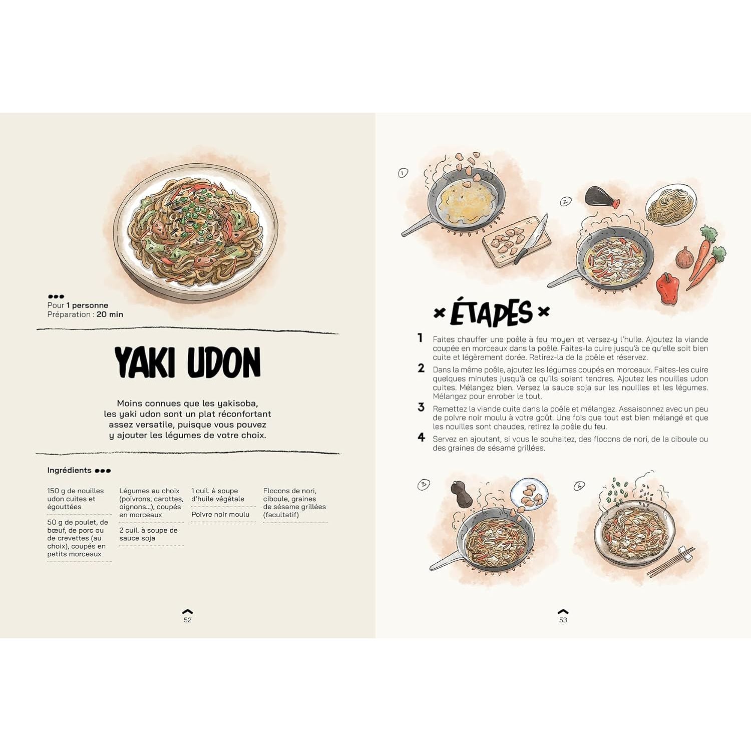 Recettes japonaises en 4 étapes    - Hachette Ed. - Livre de cuisine -  - La Guilde Culinaire