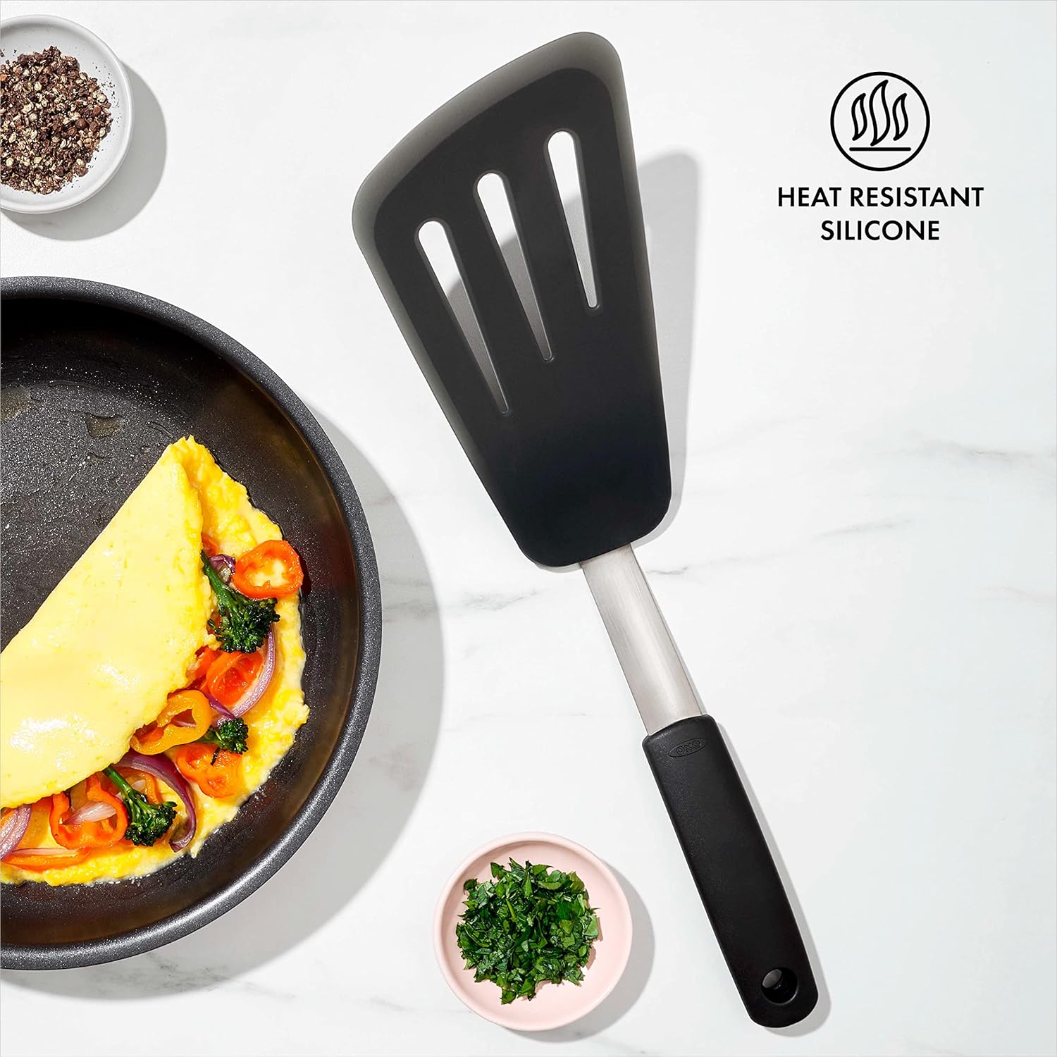 Pelle flexible pour omelette - OXO - Spatule - - La Guilde Culinaire