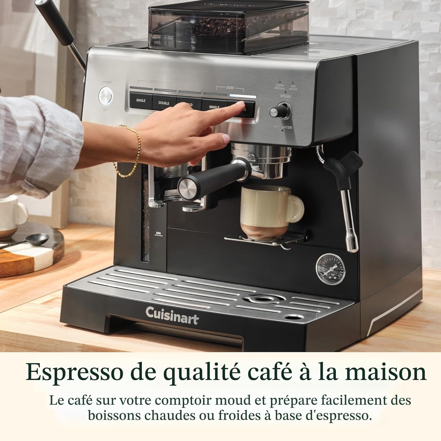 Machine à espresso Espresso Bar avec moulin intégré - Cuisinart - Machine à espresso - - La Guilde Culinaire