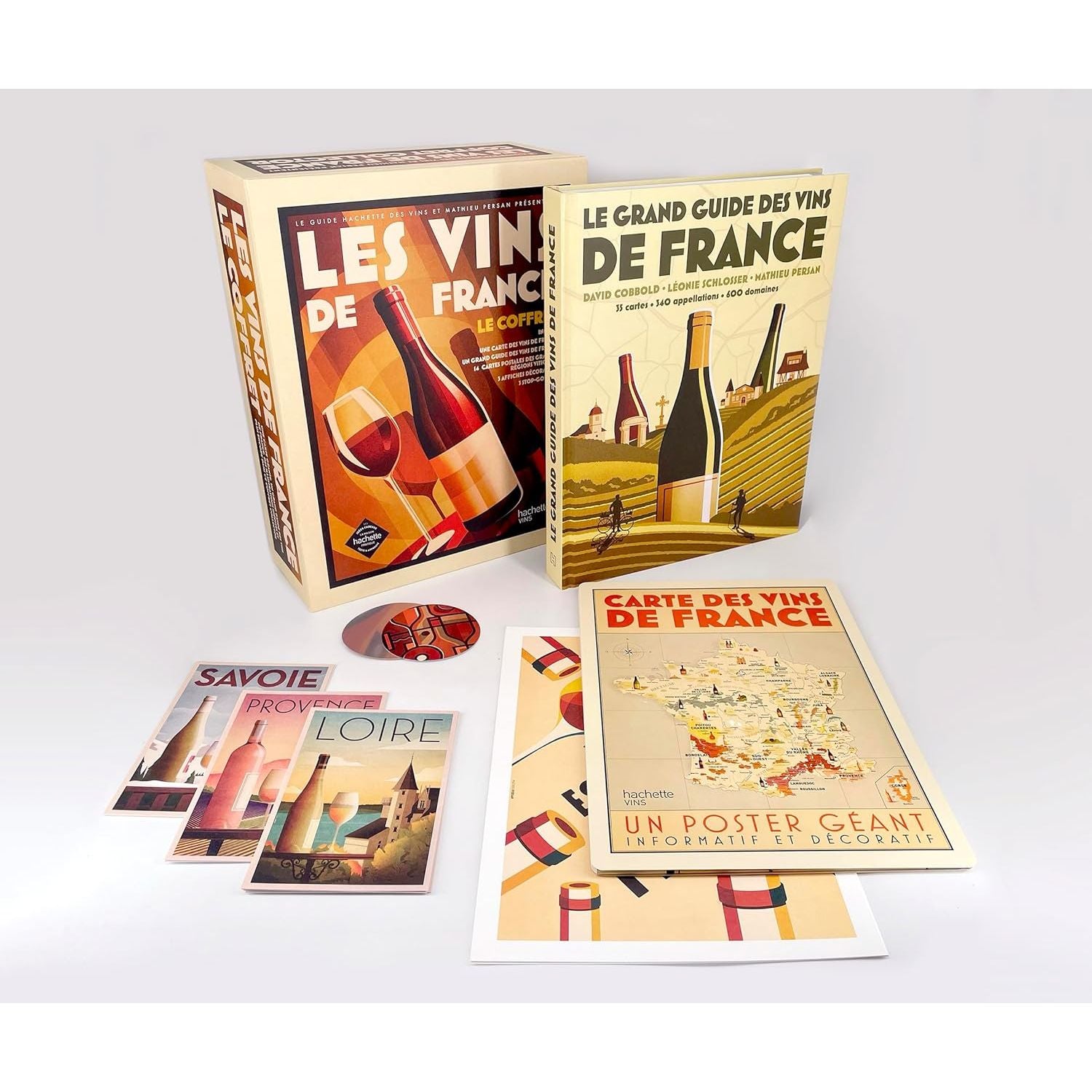 Coffret Les vins de France - Hachette Ed. - Livre d'alcool et boisson - - La Guilde Culinaire