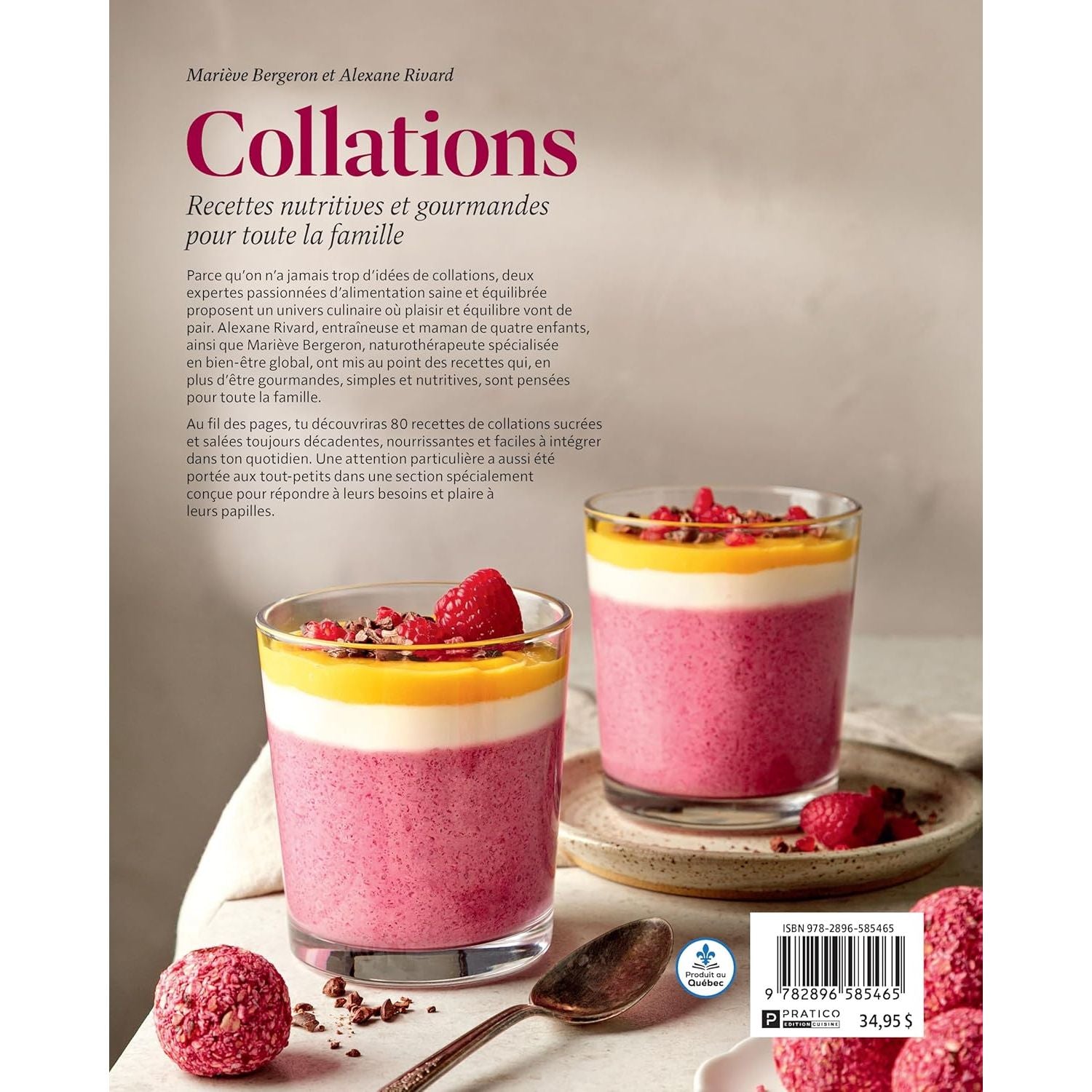 Collations : Recettes nutritives et gourmandes pour toute la famille - Pratico Ed. - Livre de cuisine - - La Guilde Culinaire