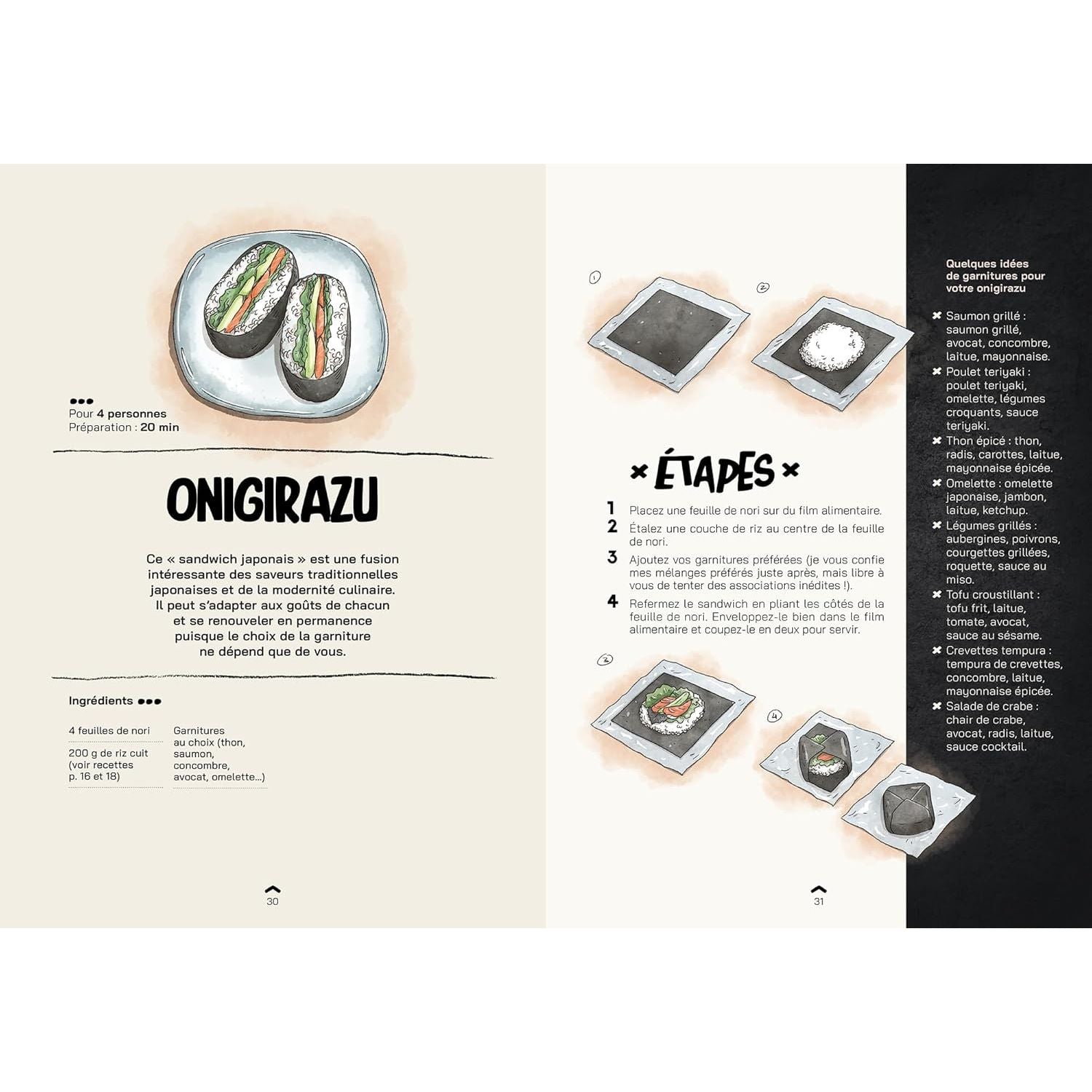 Recettes japonaises en 4 étapes    - Hachette Ed. - Livre de cuisine -  - La Guilde Culinaire