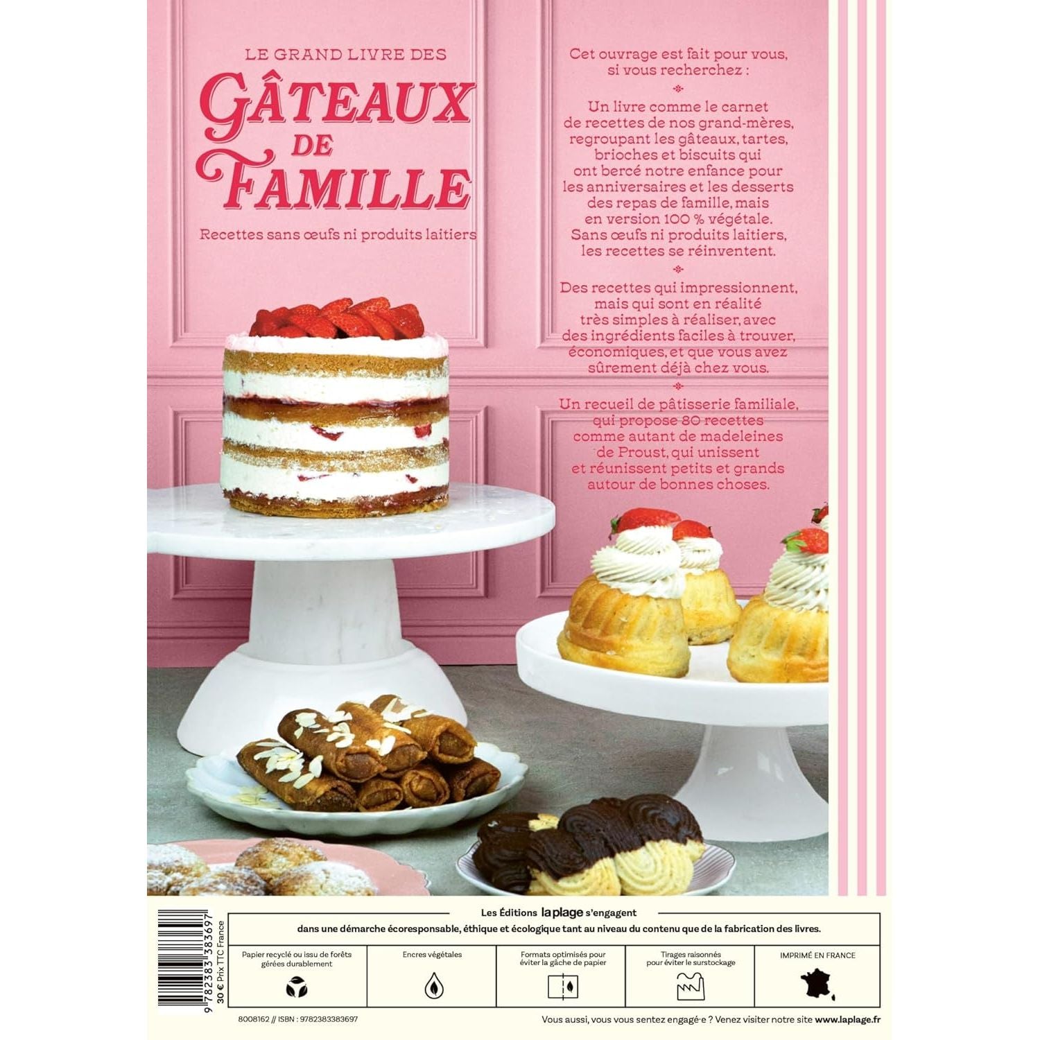 Le Grand Livre des Gâteaux de Famille - La Plage Ed. - Livre de cuisine - - La Guilde Culinaire