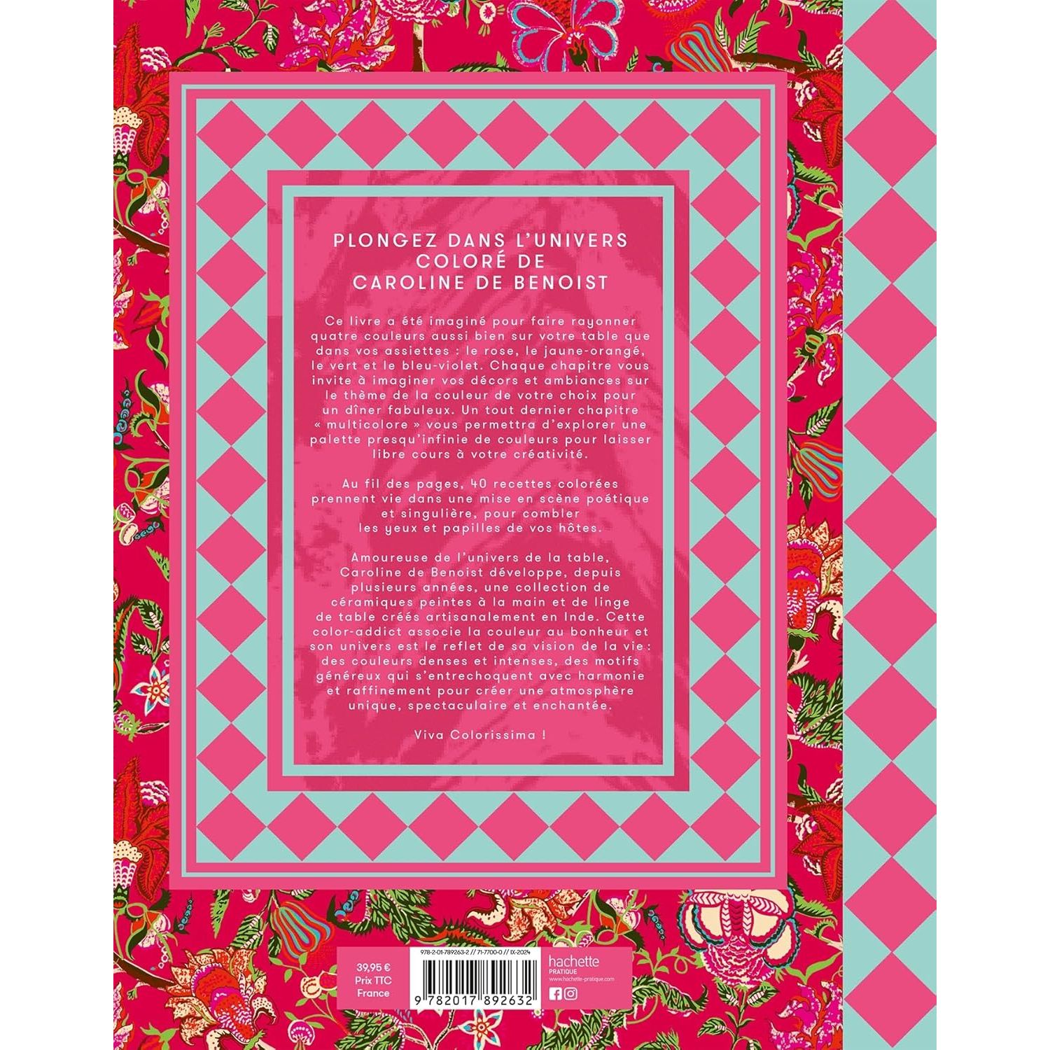 Colorissima : Dîners en couleurs - Hachette Ed. - Livre de cuisine - - La Guilde Culinaire