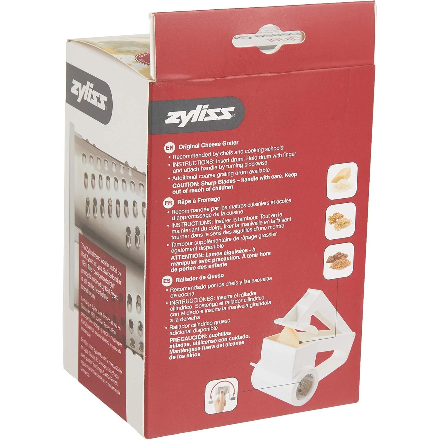 Râpe à fromage rotative - Zyliss - Râpe et zesteur - - La Guilde Culinaire