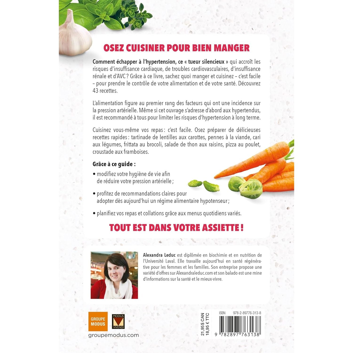 Oser cuisiner - Hypertension - Modus Vivendi Ed. - Livre de cuisine - - La Guilde Culinaire