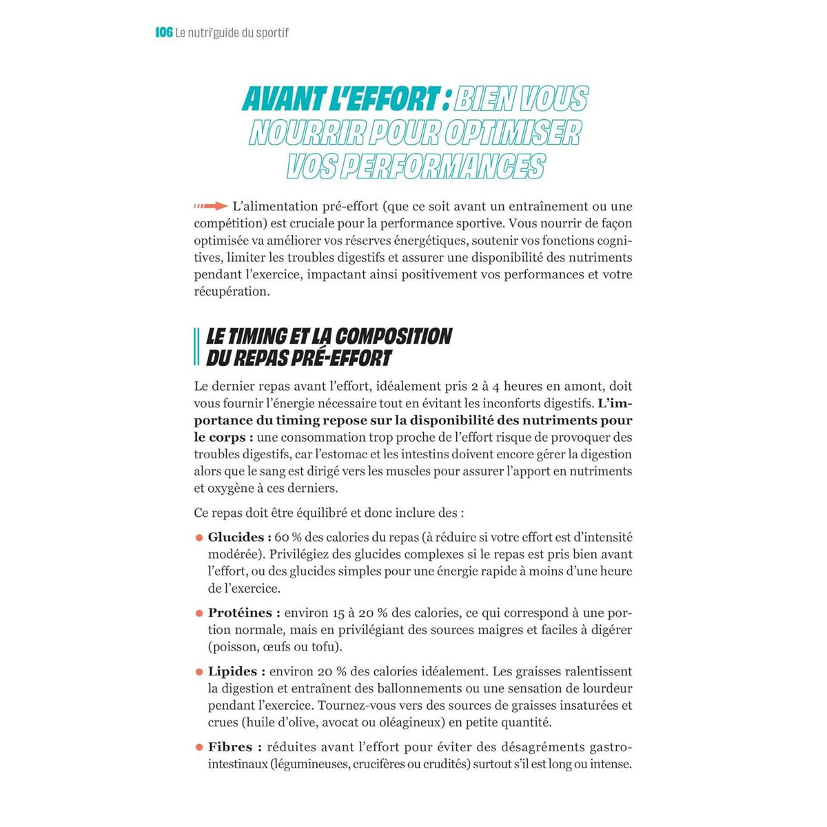 Le nutri'guide du sportif - Marabout - Livre de cuisine - - La Guilde Culinaire