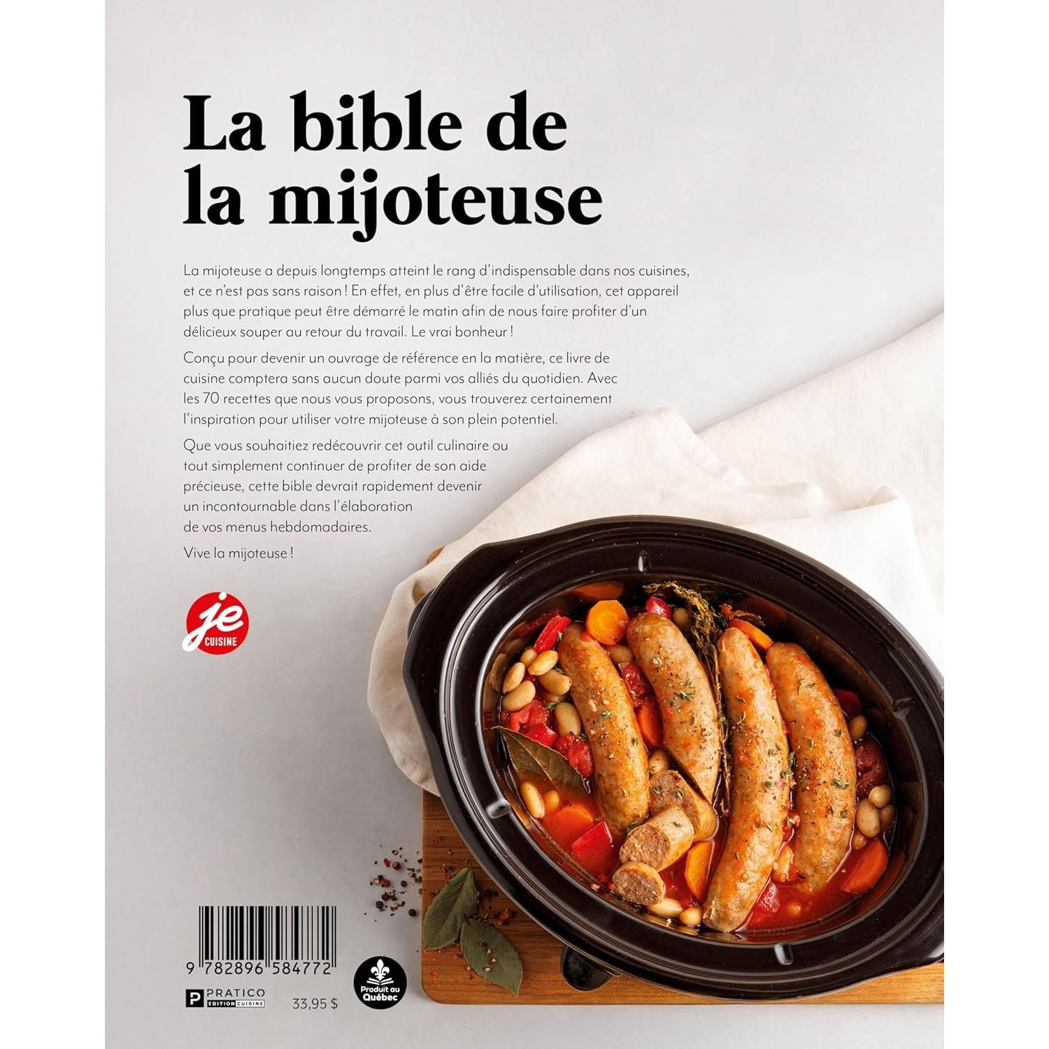 La bible de la mijoteuse - Pratico Ed. - Livre de cuisine - - La Guilde Culinaire