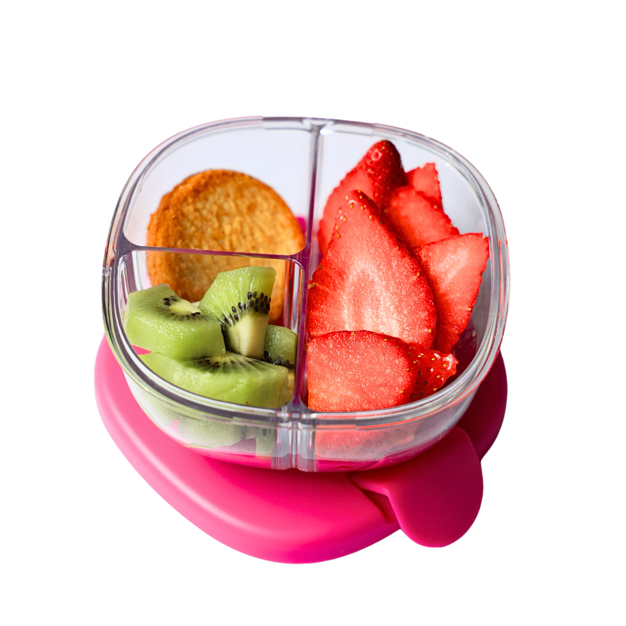 Bol à collation étanche avec 3 compartiments - Framboise rose - Yumbox - Boîte à repas - - La Guilde Culinaire