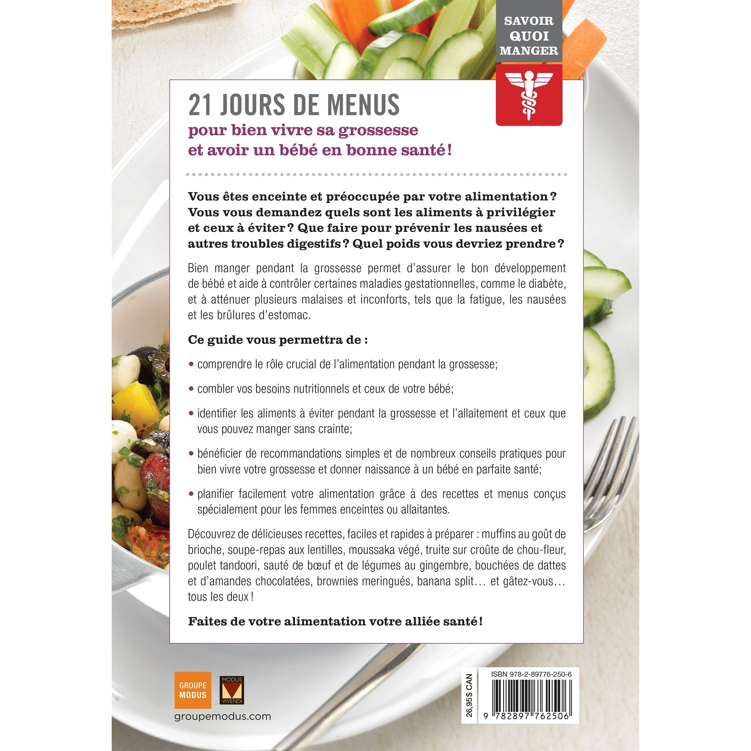 Savoir quoi manger - Grossesse    - Modus Vivendi Ed. - Livre de cuisine -  - La Guilde Culinaire