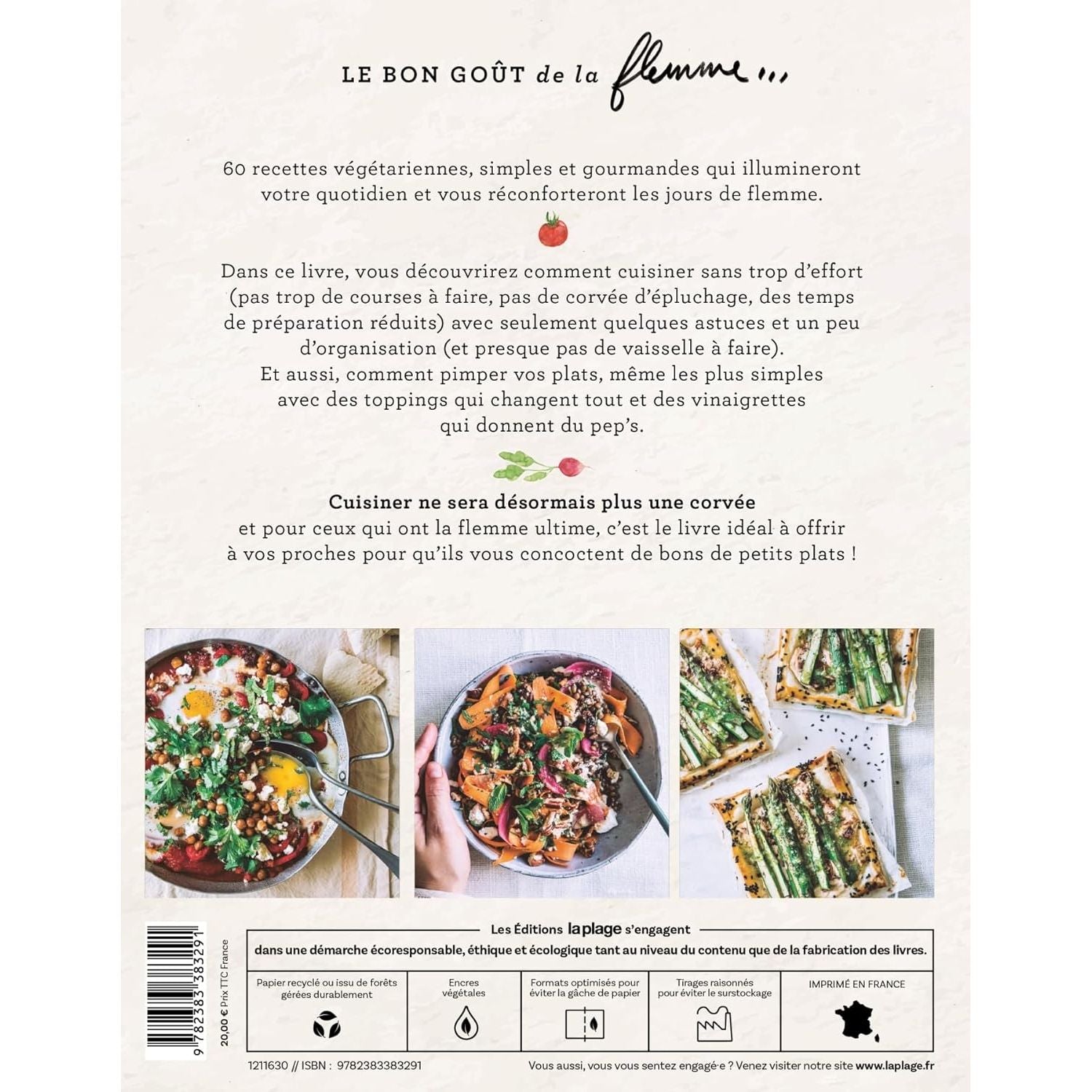 Le bon goût de la flemme    - La Plage Ed. - Livre de cuisine -  - La Guilde Culinaire