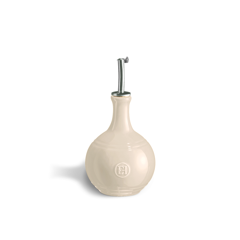 Ballon à Vinaigre - Emile Henry Argile - Écru   - Emile Henry - Bouteille pour l'huile et vinaigre - 91020216 - La Guilde Culinaire