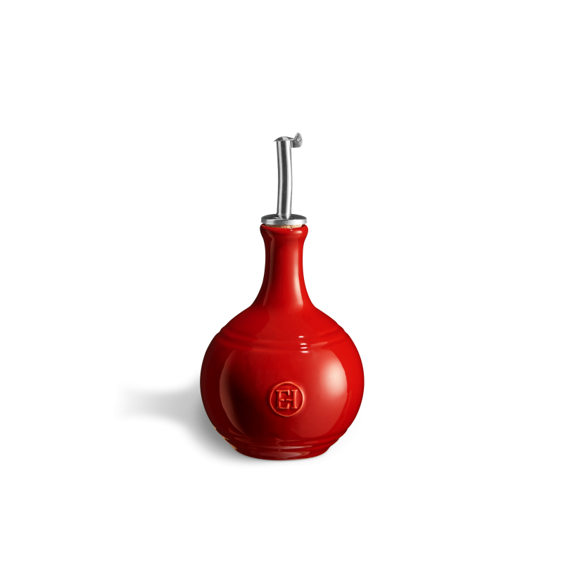 Ballon à Vinaigre - Emile Henry Grand Cru - Rouge   - Emile Henry - Bouteille pour l'huile et vinaigre - 91340216 - La Guilde Culinaire