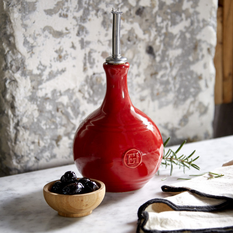 Ballon à Vinaigre - Emile Henry    - Emile Henry - Bouteille pour l'huile et vinaigre -  - La Guilde Culinaire