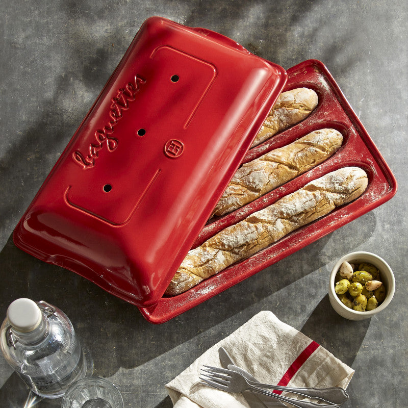 Moule à Baguettes 39,5 cm - Emile Henry    - Emile Henry - Moule à baguette -  - La Guilde Culinaire