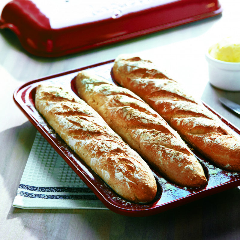 Moule à Baguettes 39,5 cm - Emile Henry    - Emile Henry - Moule à baguette -  - La Guilde Culinaire