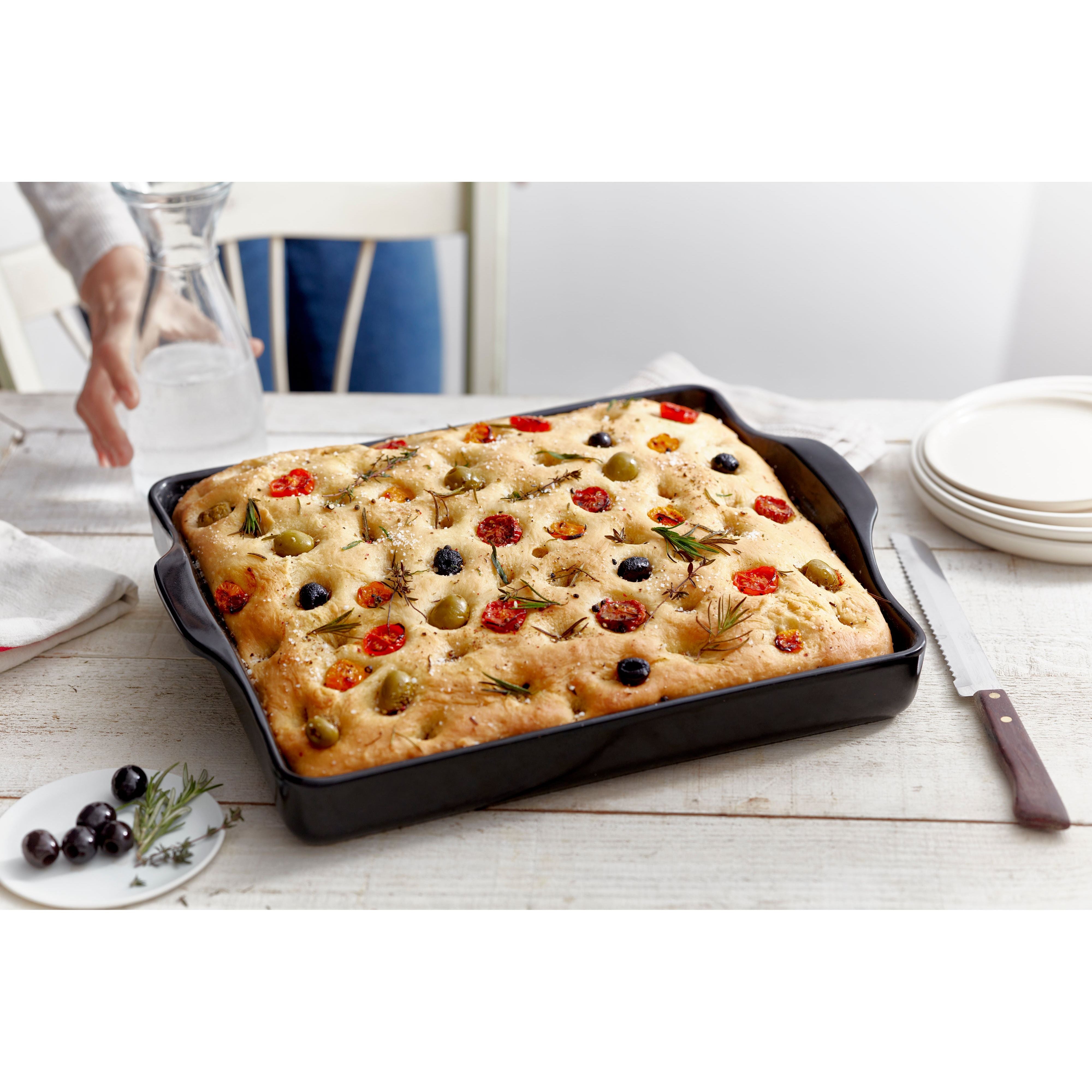 Focaccia 3.5L - Emile Henry    - Emile Henry - Pierre à pizza -  - La Guilde Culinaire