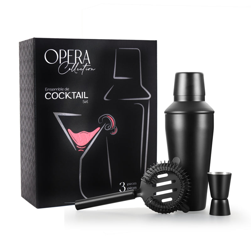 OPERA Ensemble de cocktail de 3 pièces - Natural Living - Kits d'accessoires pour cocktails - - La Guilde Culinaire
