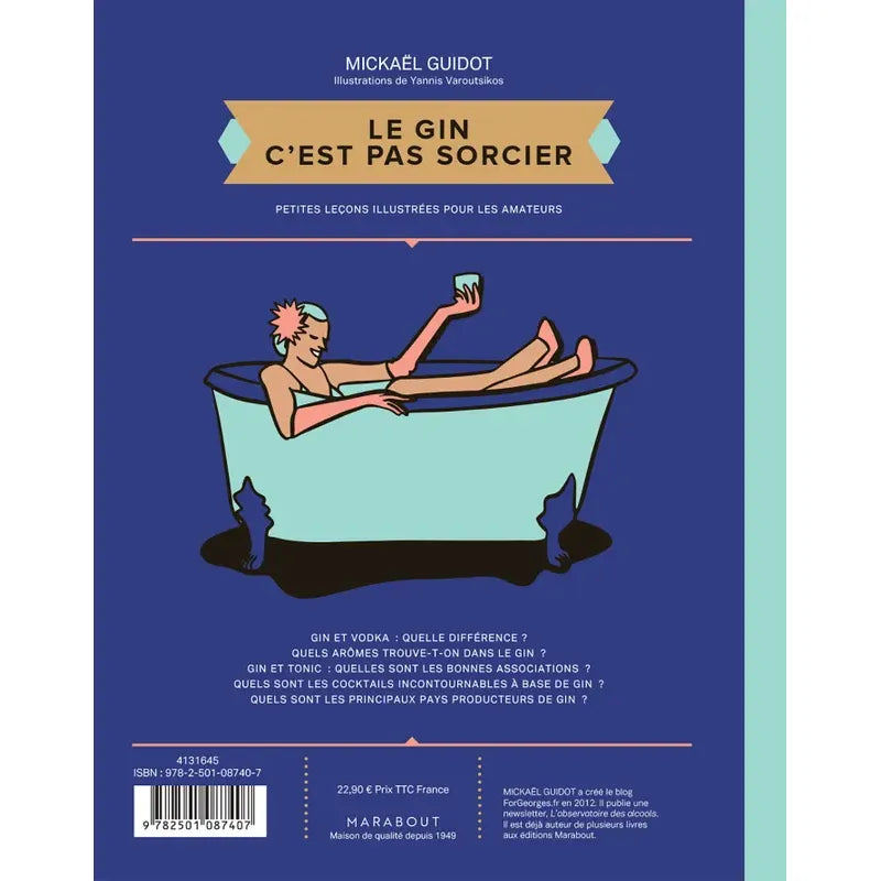 Le Gin C'est pas sorcier - Marabout - Livre de mixologie - - La Guilde Culinaire