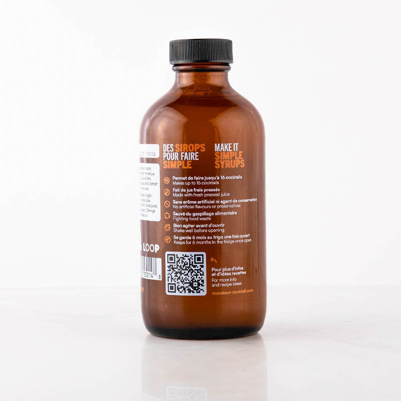 Sirop d'orange 250ml    - Monsieur Cocktail - Sirop -  - La Guilde Culinaire