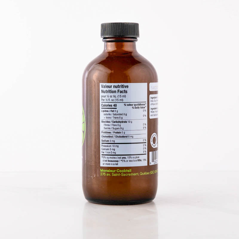 Sirop de Lime 250ml    - Monsieur Cocktail - Sirop -  - La Guilde Culinaire